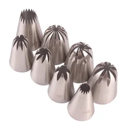 Grande Metal Bolo Creme Decoração Dicas Set, Ferramentas De Pastelaria, Tubulação De Aço Inoxidável, Bico De Cereja, Cupcake Cabeça, Sobremesa Decoradores