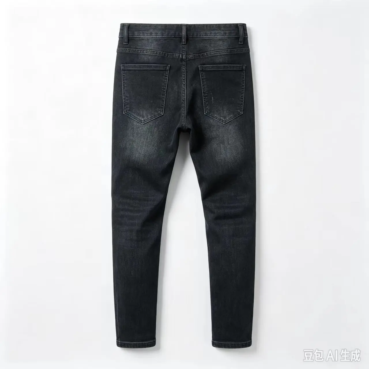 Men Jeans Black Wash Ripped Denim Pants White Patch Destroyed Stretch Slim Fit Tapered Streetwear JeansY2K