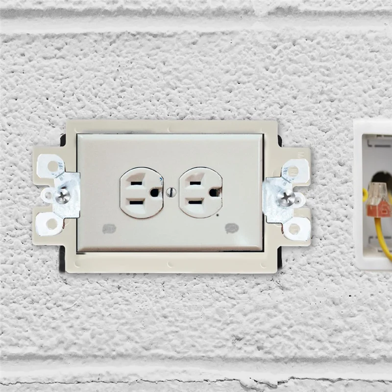 ABRU-5PCS BE1-2 Electrical Outlet Box Extenders With 10PCS Screws, 1-Gang Box Extender Electrical Box Extender White