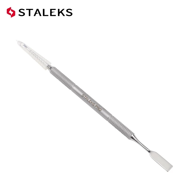 STALEKS Manicure Dead Skin Double-Headed Steel Push Ring-shaped Push Flat Push Nail Tool acne blackhead removal Tools PE-51-1