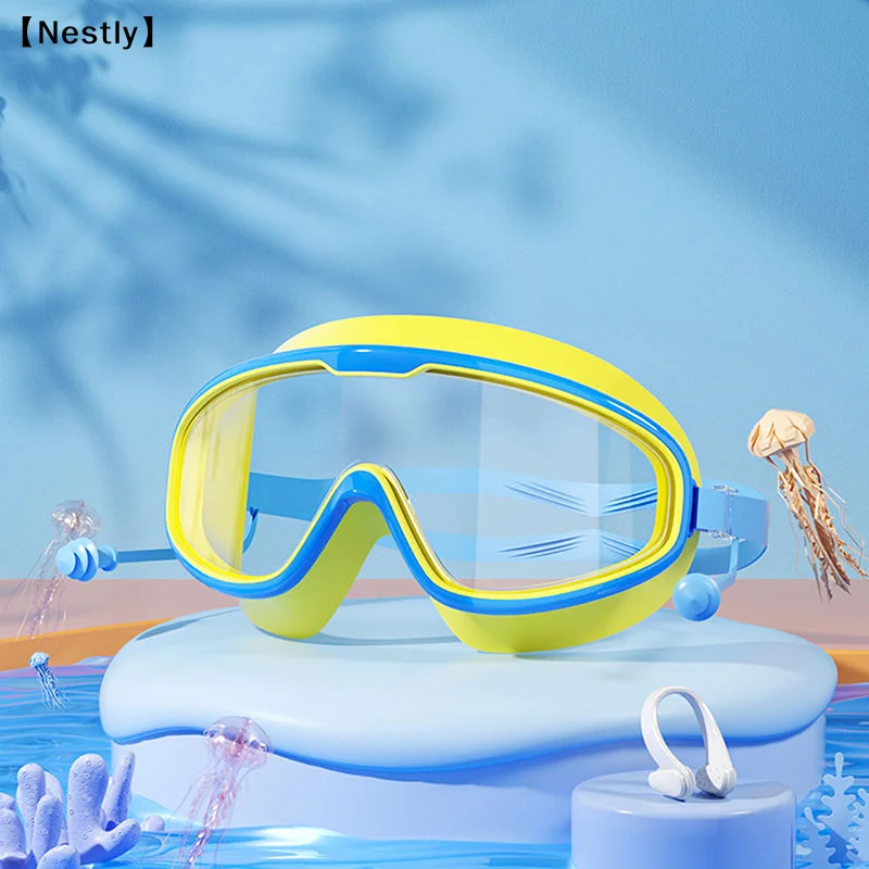 Schwimmbrille mit großem Rahmen für Kinder, hochwertige, beschlagfreie Schwimmbrille, wasserdichte HD-Schwimmbrille, Schwimmausrüstung〔Nest〕 – Detail 4