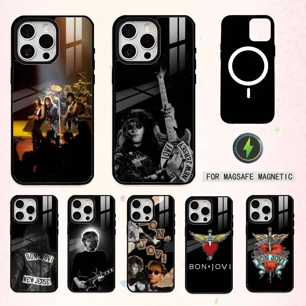 

L-Legendary B-Bon J-Jovi B-Band Phone Case For iPhone17,16,15,14,13,12,11 Plus,Pro Max Magnetic For Magsafe Wireless Charging