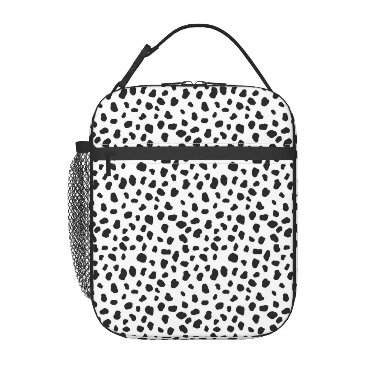 Lunch Bag Dalmatian Convenient Lunch Box For Adult Spotted Animal Print Office Cooler Bag Fashion Oxford Tote Food Bags