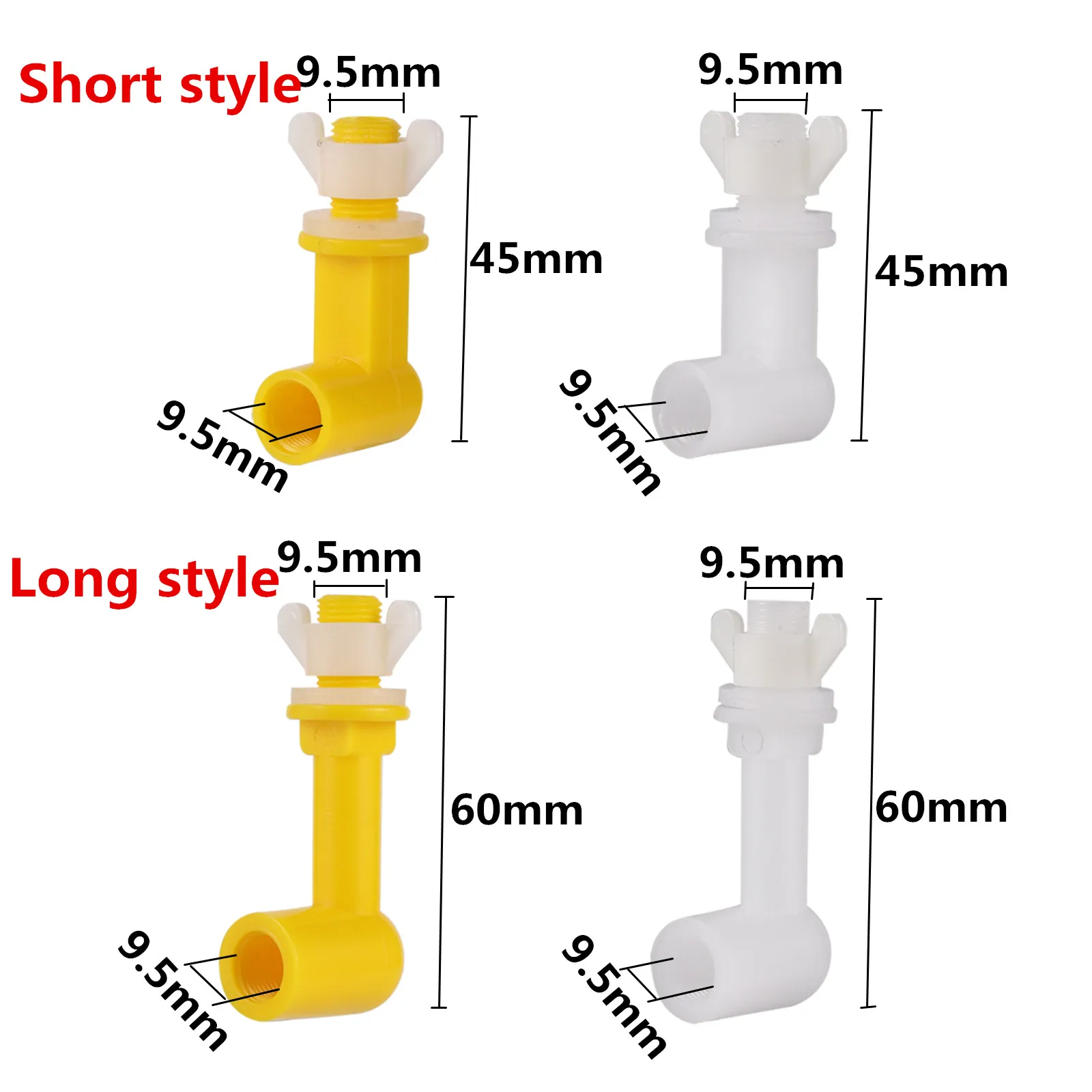 Poultry Rabbit Drinker Nipple Automatic Feeding Water Nipples Pet Feeder Waterer For Rabbit Bunny Farm Rodents Animal Pet 10Sets