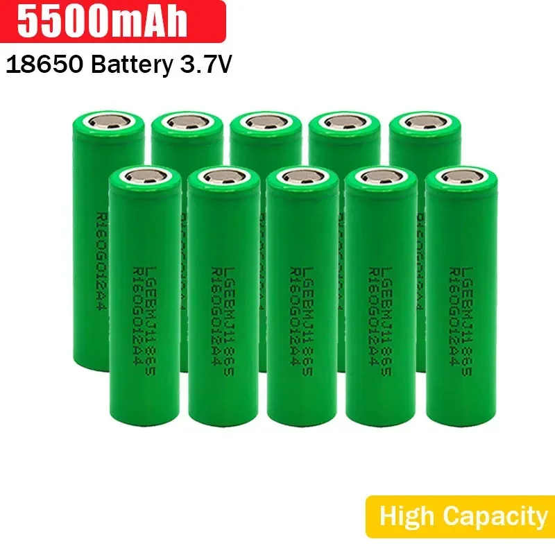 Charge Battery New Original High Capacity 18650 5500mAH 18650Battery Current Lithium Rechargeable Batteries For Flashlight Lamps