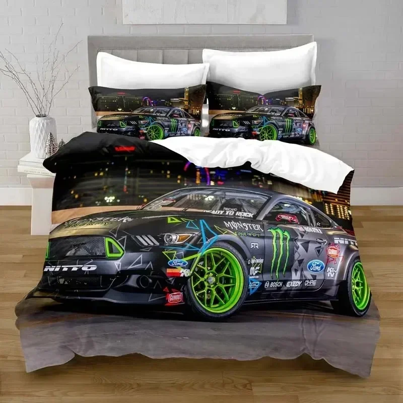 3D Print Cars Vehicles Bedding Set 3D Printed Suitable for Bedroom Duvet Cover Set With Pillowcases Kids Home Textile