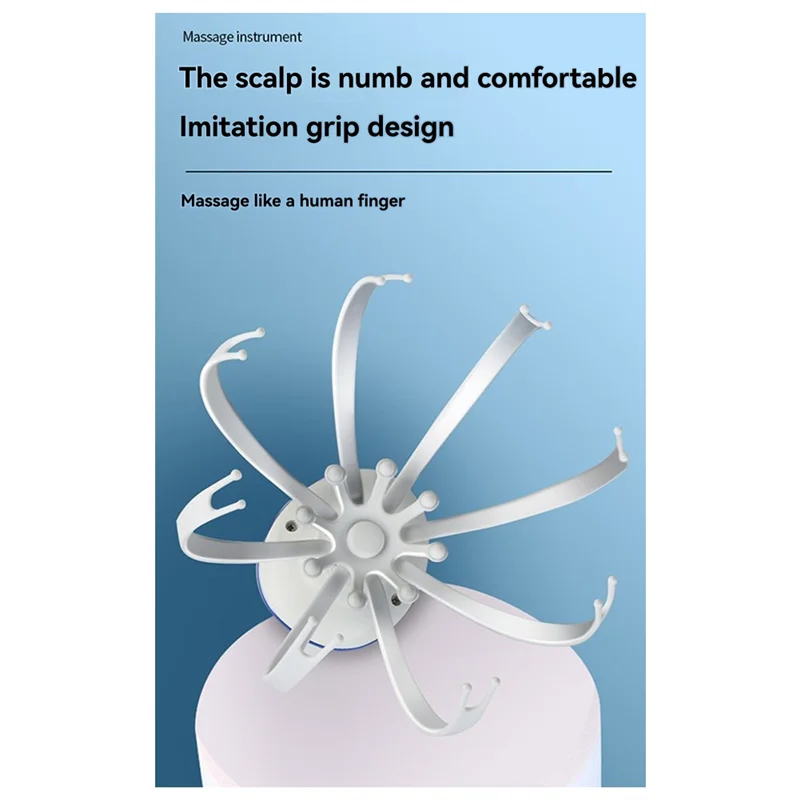 ABGP-массажер для головы, скребок для кожи головы, электрический расслабляющий стресс, двойного назначения, беспроводной инструмент для тела с когтями осьминога