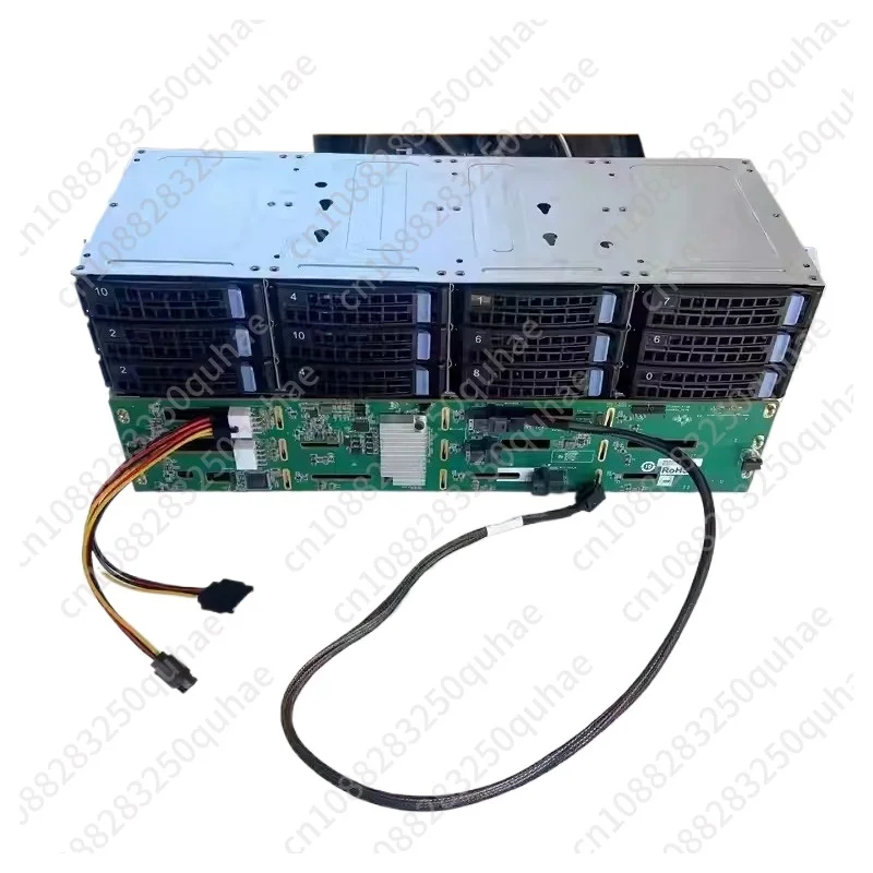 12-bay IT Pass-through 3.5-inch Hard Drive Cage 8087/8643 Interface SAS/SATA Storage