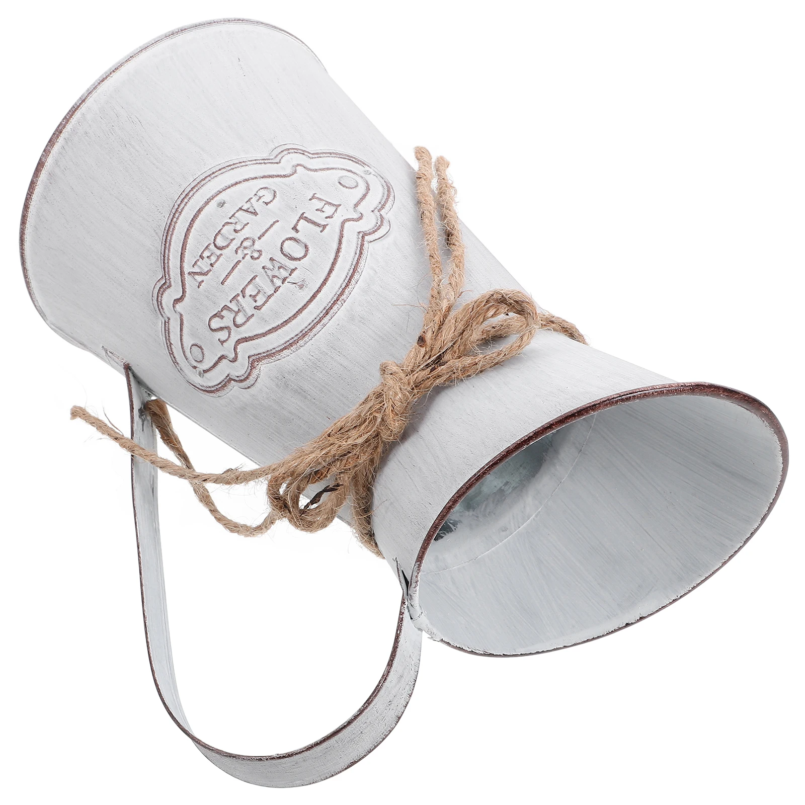 

Rustic Galvanized Iron Flower Vase Vintage Pitcher Milk Jug Decorative Metal Vase Farmhouse Style Country Home Decor