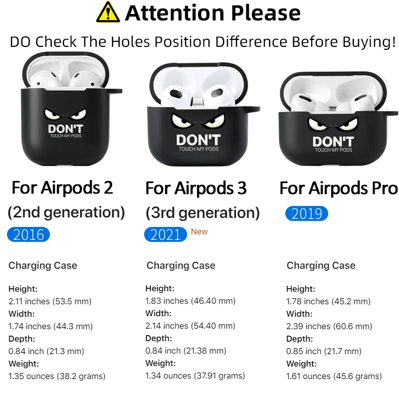 Case For Apple Airpods Pro 2 Case Slogan Simple Text Dont Touch Airpods Pro 2 4 3 Silicon Black Earphone Cover Air pod Pro2 Capa