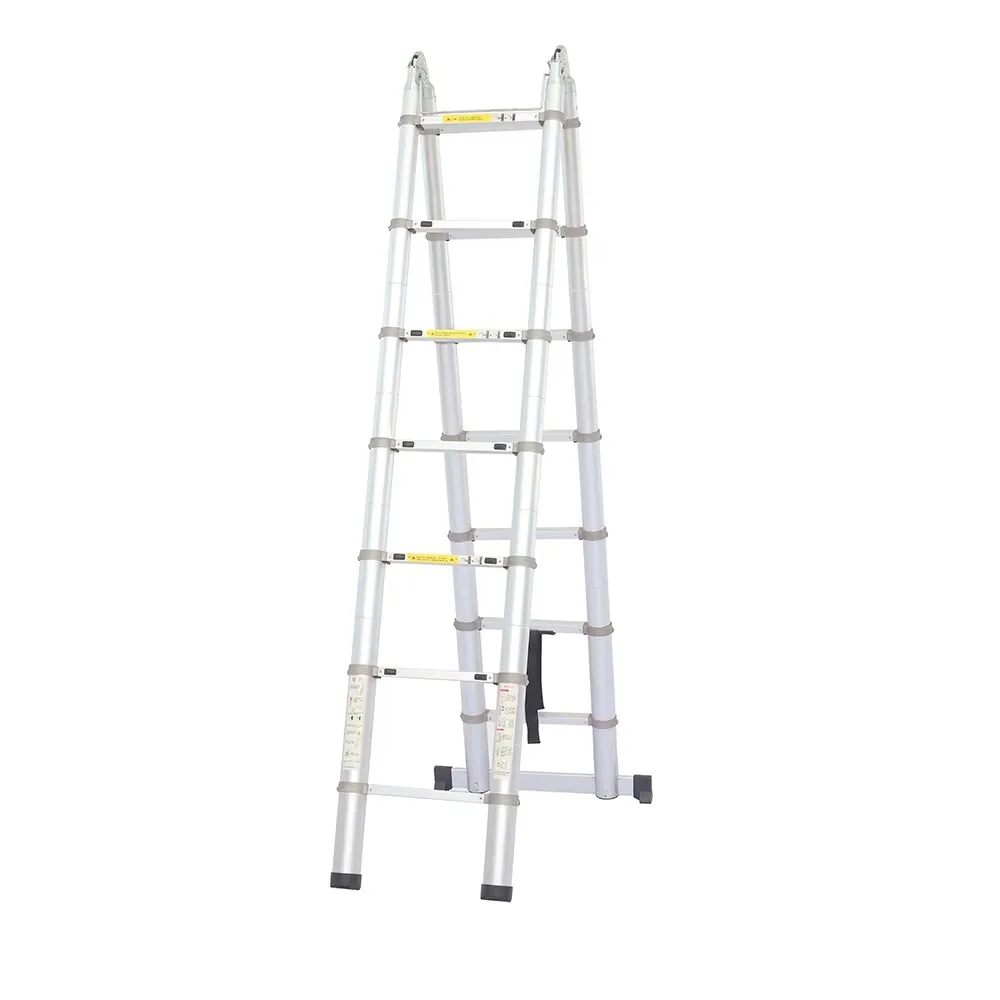 3.2M/3.8M/4.4M/5M/5.6M Double A-Frame Free Standing Foldable Metal Telescopic Ladder