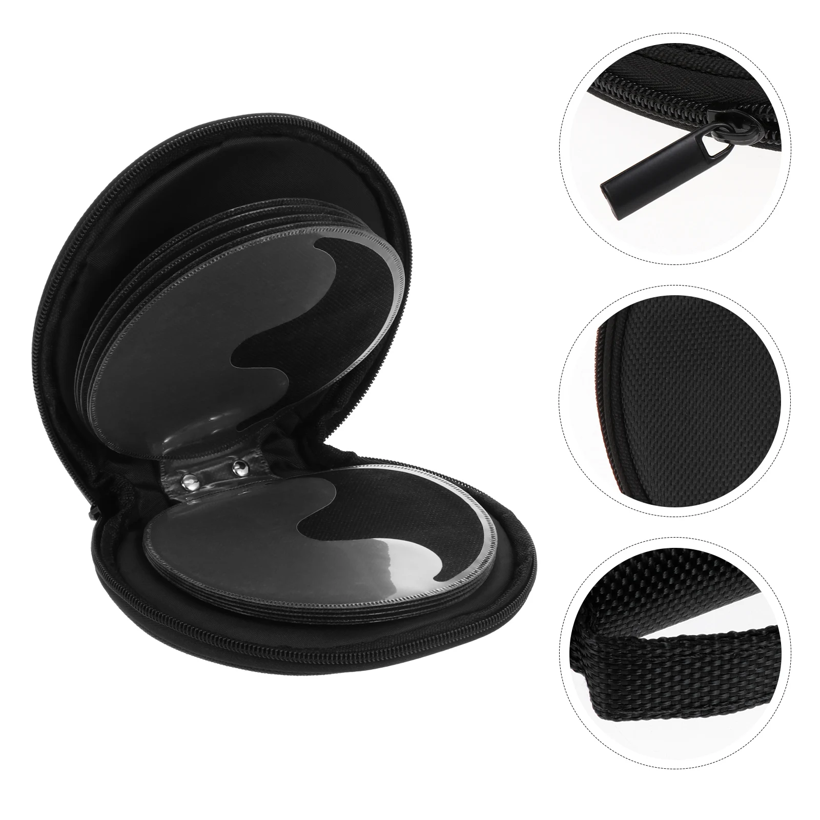 Bolsa para Cd, bolsa de almacenamiento de Dvd de gran capacidad, soporte para disco, funda para coche, cierre de cremallera, estuche de almacenamiento de Cd portátil suave