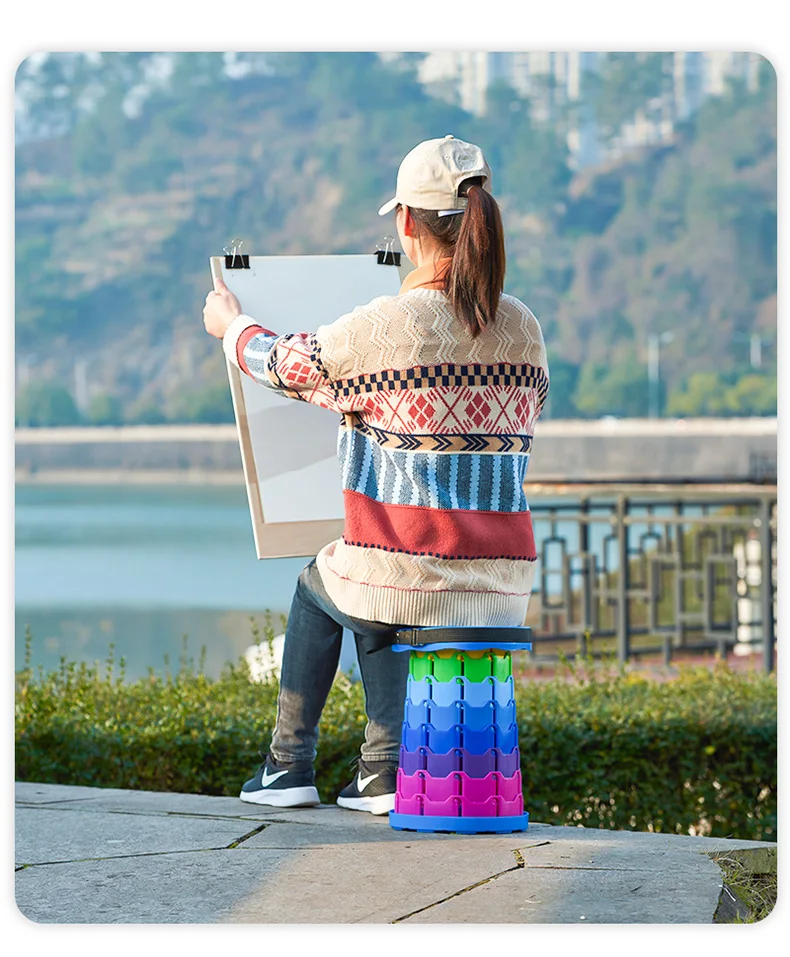 Silla Plegable Portátil – Taburete De Aleación De Aluminio, Ligero Y Resistente, Ideal Para Camping, Pesca, Colas O Estaciones