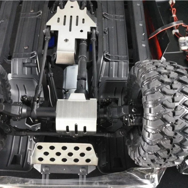 RC 자동차 TRX4 TRX-4 범퍼 섀시 갑옷 보호 Trxs 82056-4 수비수 옵션 업그레이드 부품 용 스키드 플레이트