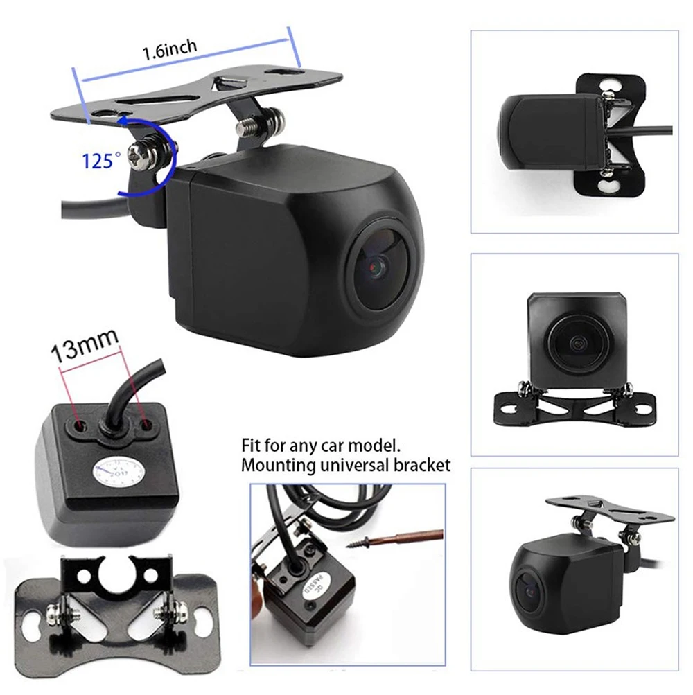 

170° AHD 1080P Vehicle Rear View Camera Car Reverse Black Fisheye Lens Night Vision Waterproof Universal