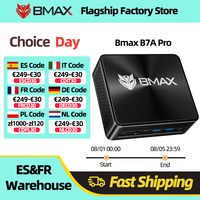 BMAX B7A Pro Mini Pc AMD Ryzen 5 7430U Processor AMD Radeon Graphics 16GB RAM 512GB SSD Windows 11 USB HDMI Type-C mini pc