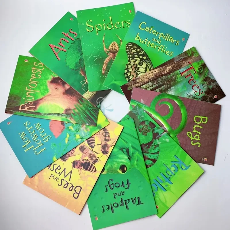 10 Books/Set Paperback Usborne Beginners Science Children Interesting Science Book Kids Students English Reading Picture Book