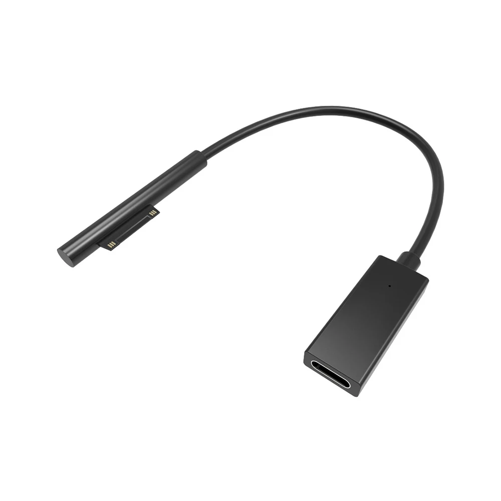 20cm 15V 3A USB Type-C Power Supply for Microsoft Surface Pro 4 5 6 Go PD Charging Adapter Cable DC Cord Fast Charger Tablet