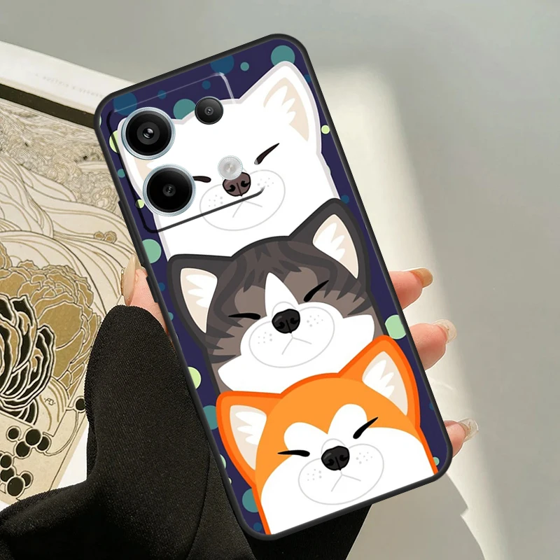 Animal Cute Dog Akita Case For Xiaomi Redmi Note 14 12 11 9 10 13 Pro 9S 10S 11S 12S Redmi 13C 10C 12C 14C Cover