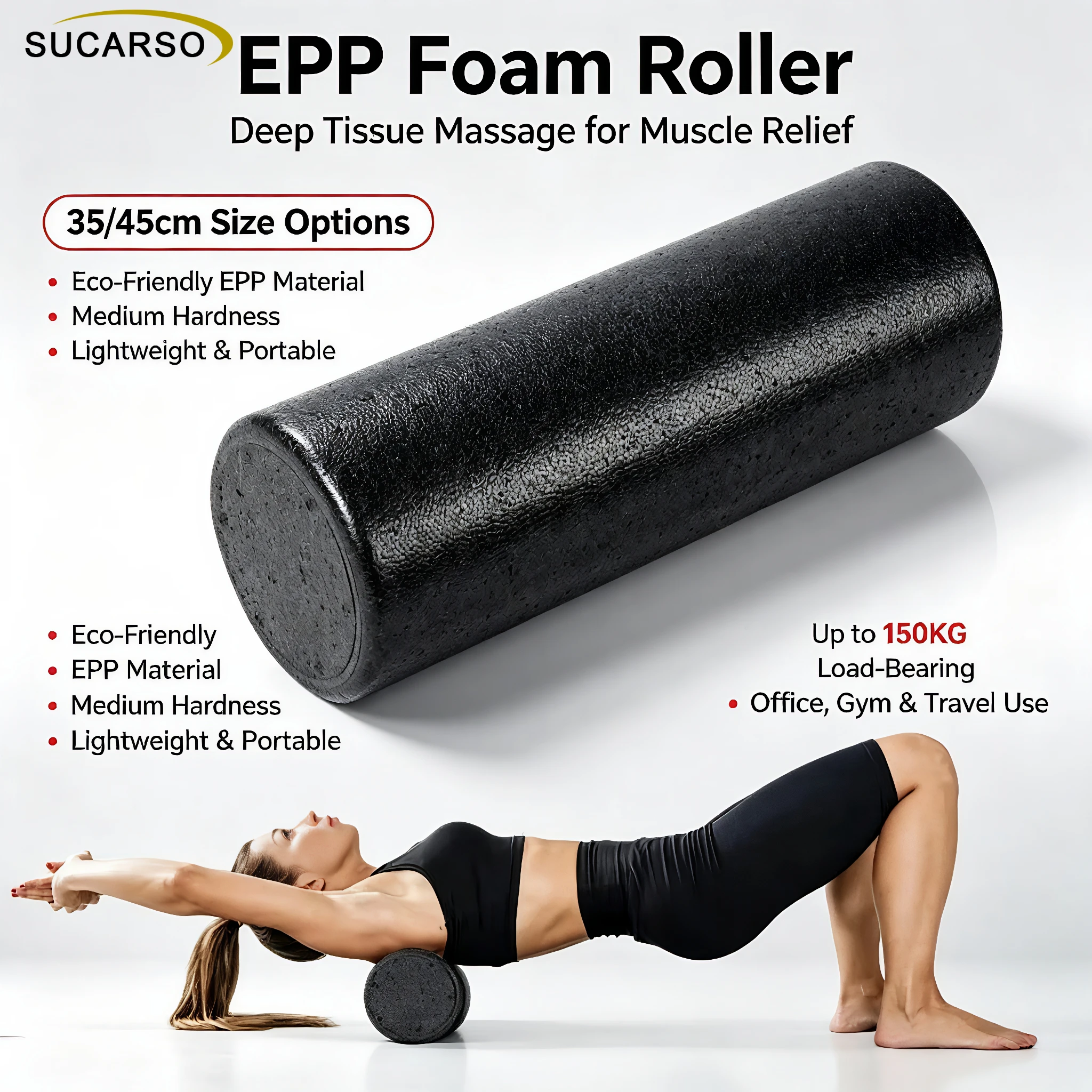 Foam Roller High Density - 30/45cm Fitness Foam Roller Epp Yoga