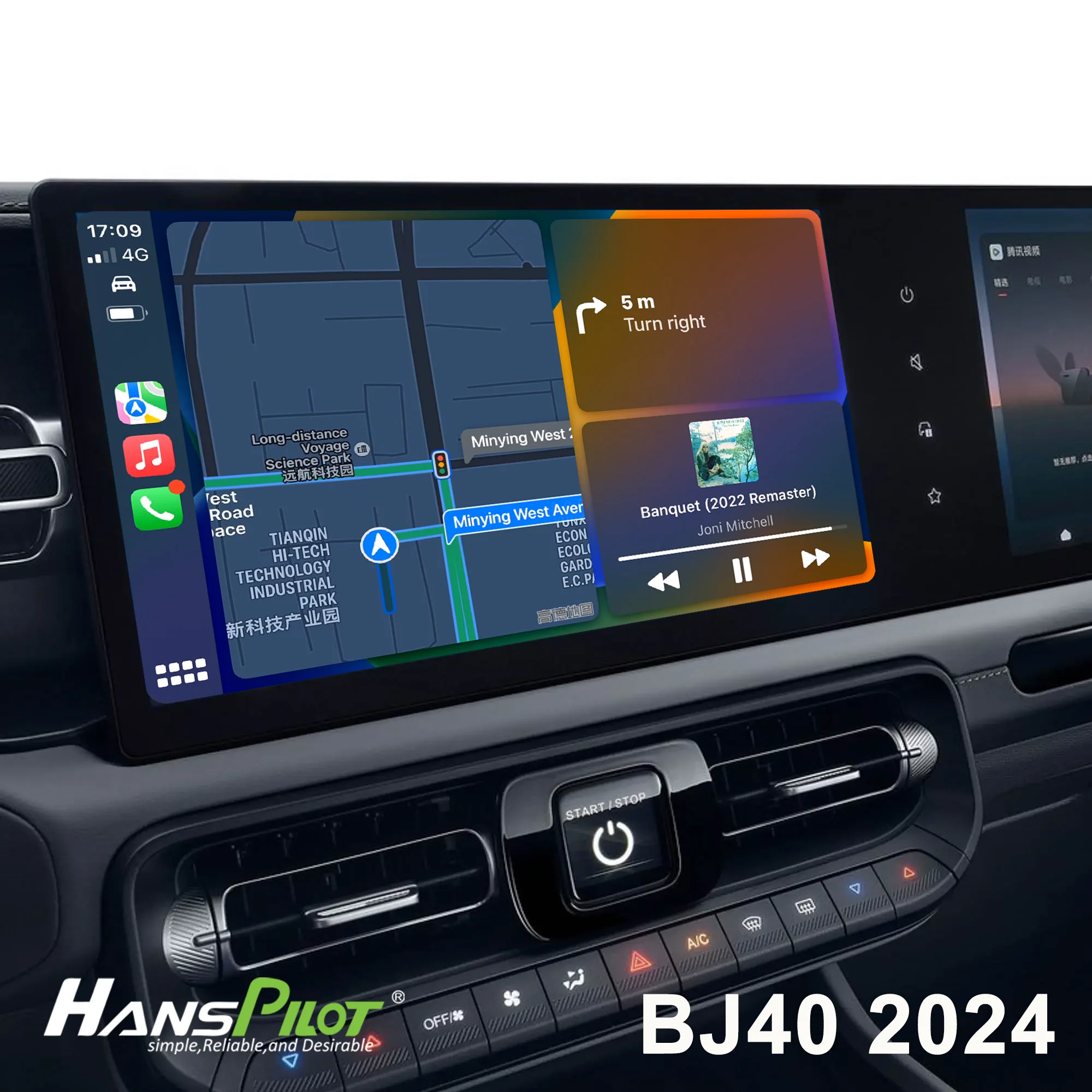 Baic BJ40 BJ40 Plus BJ60 X35 X55 X55 II BAIC 3 BAIC 5 carbitlink smartlink łatwe połączenie do bezprzewodowego CarPlay Android Auto