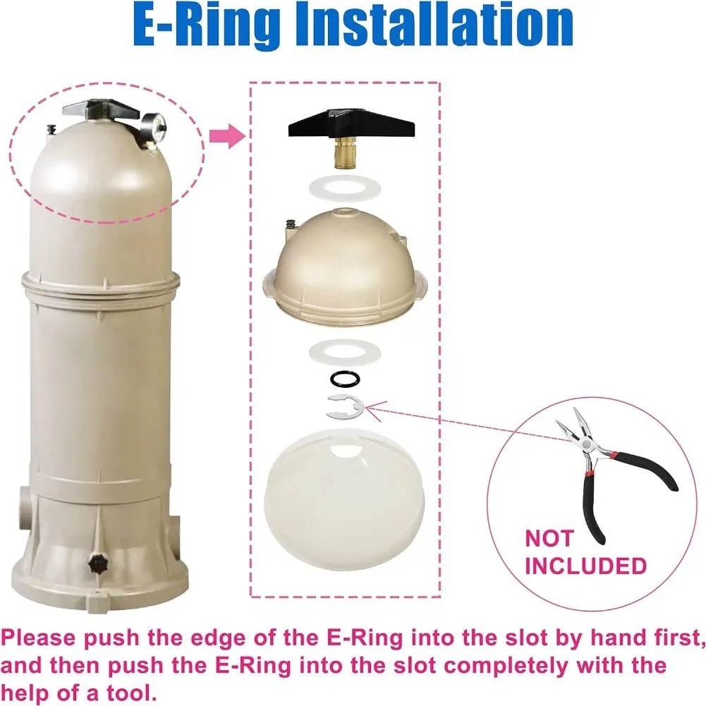 CX900DA Pool Filter Knob Kit Compatible With Hayward= Star-Clear= Plus= C751 C900 C1200 Cartridge Filter Replacement Part