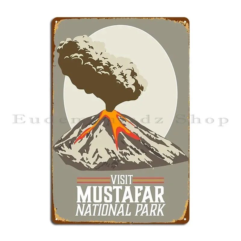 Mustafar Postcard Metal Sign Kitchen Vintage Club Party Wall Decor Character Tin Sign Poster