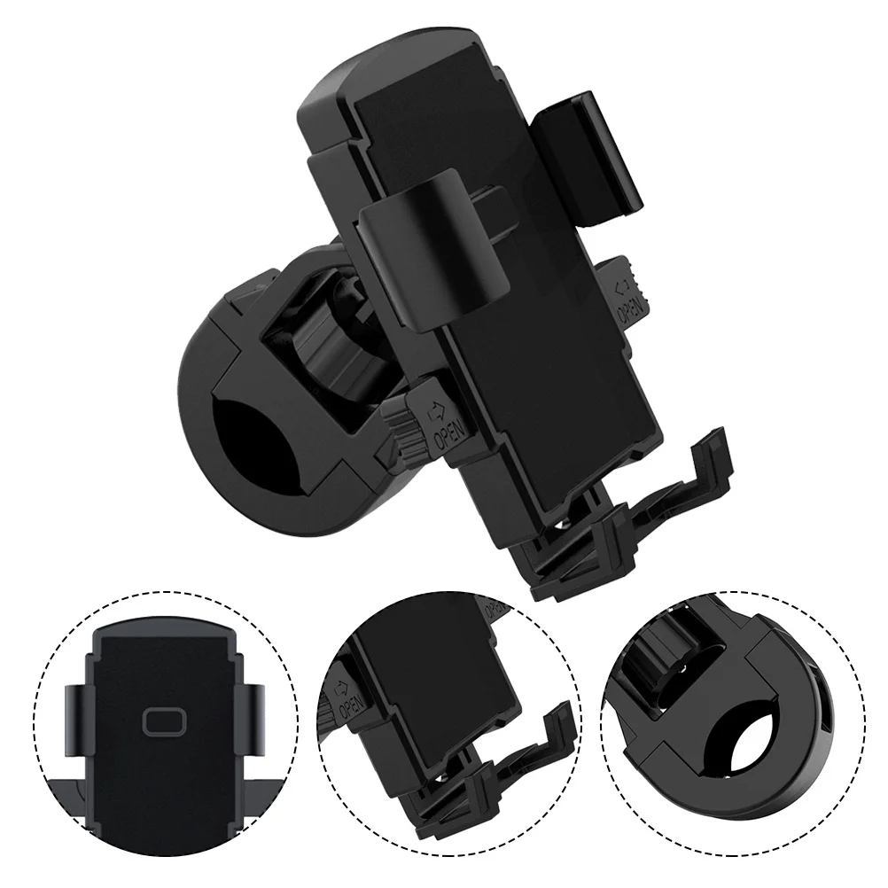 

Motorcycle Phone Mount Handlebar Holder Sturdy Abs Pc Silicone Navigation Bracket For Mountain Bike Scooter Cycling