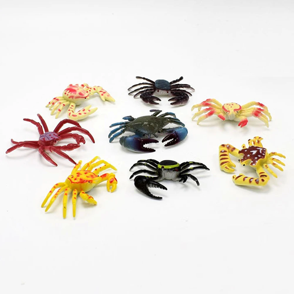 8 stks Plastic Realistische Zeediermodellen Educatief Mini Realistisch Zeedier Schepsel Speelgoed Leren Oceaan Leven voor Kinderen