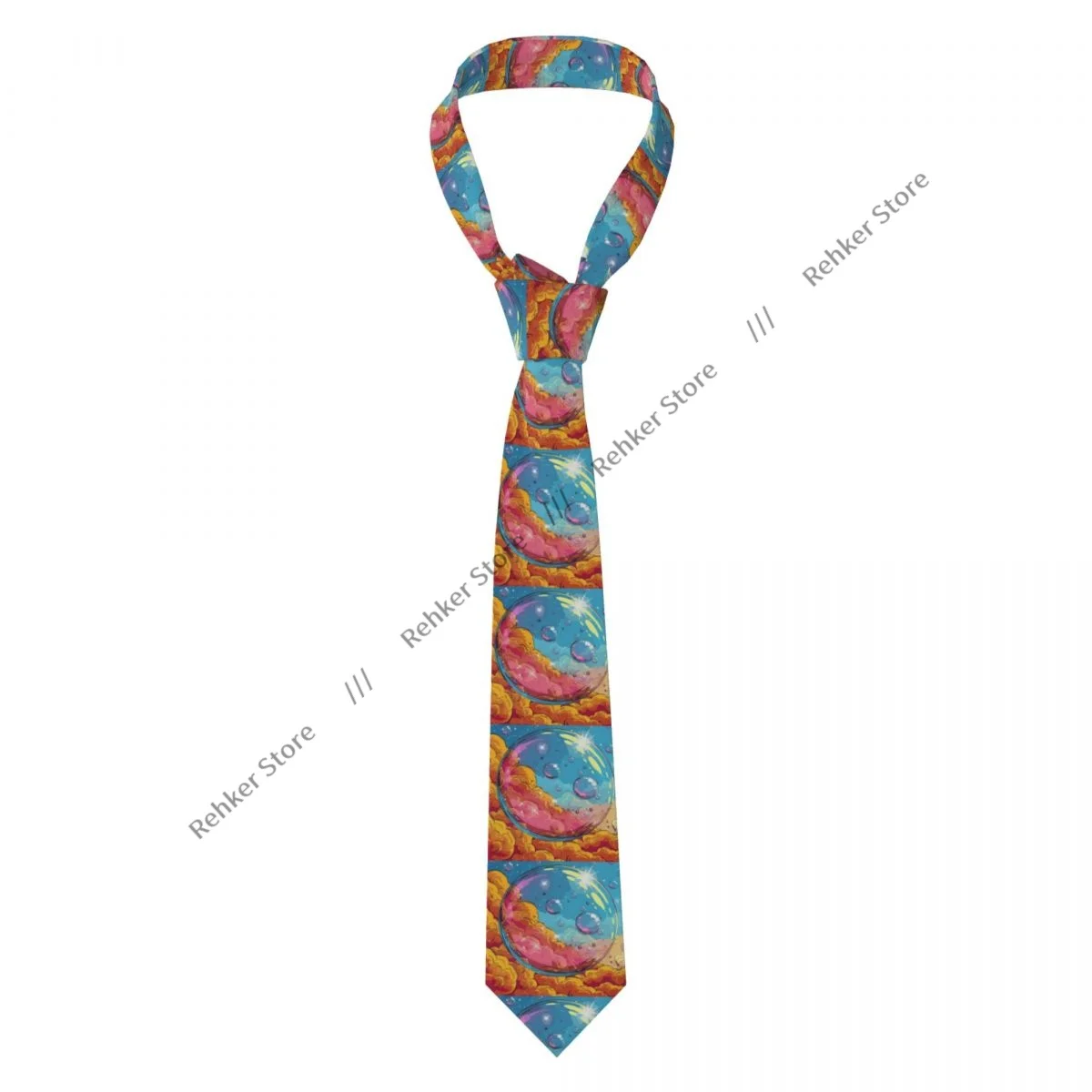 Formal Skinny Neckties Classic Men's Cartoon Bubble On Sky Wedding Tie Gentleman Narrow