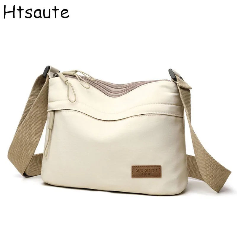 

Vintage Solid Nylon Single Shoulder Bags For Women Large Capacity Crossbody Bag Casual Shopping Tote Messenger Handbags Totes