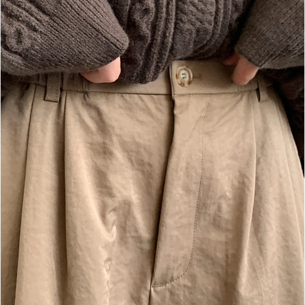 Japanese Style Oversized Solid Color Casual Pants Men Women Wide Leg Hip Hop Vintage Minimalist Urban High Quality Trousers