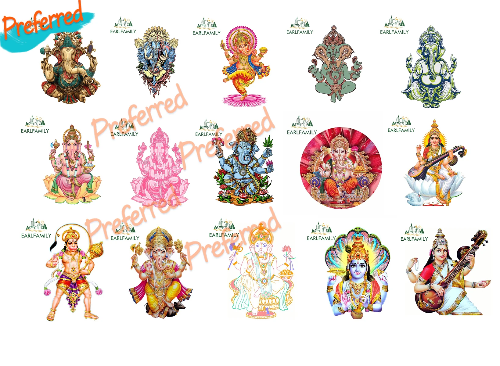 Personalized Ganesha Car Stickers Waterproof Sunscreen Suitcase Vinyl Pvc Motorcycle Helmet Fine Decals Car Styling Car Stickers