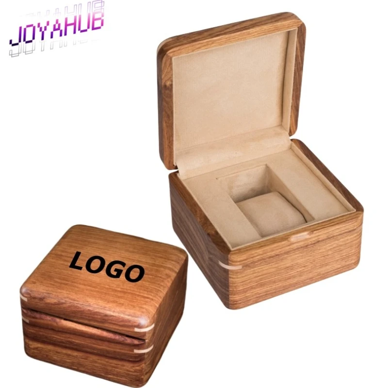 

Customized LOGO African Pear Solid Wood Watch Box Convenient Travel Exquisite Box Mechanical Watch Collection Storage Watch Case