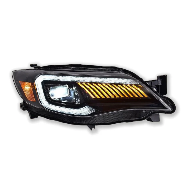 WRX Headlights Assembly 08-14 Modified Steering Headlights Car Accessories AA LED Day Running Lights for Subaru IMPREZA
