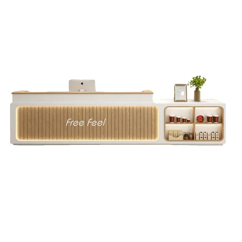 Simple Modern Information Reception Desk Luxury Mobile Advisory Cabinet Reception Desk Lectern Comptoir Caisse Luxury Furniture