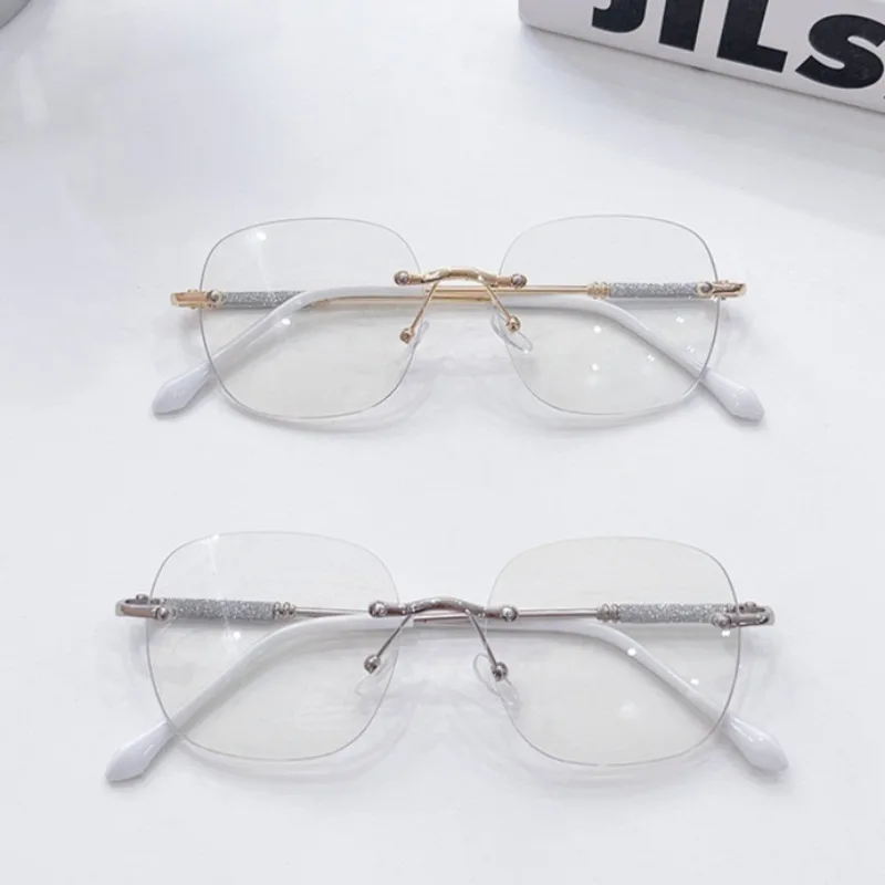Photochrome Anti-Strahlungs-Rahmenlose Brille für Damen und Herren, randlose Übergangsbrille, 2-in-1-Brille – Detail 2