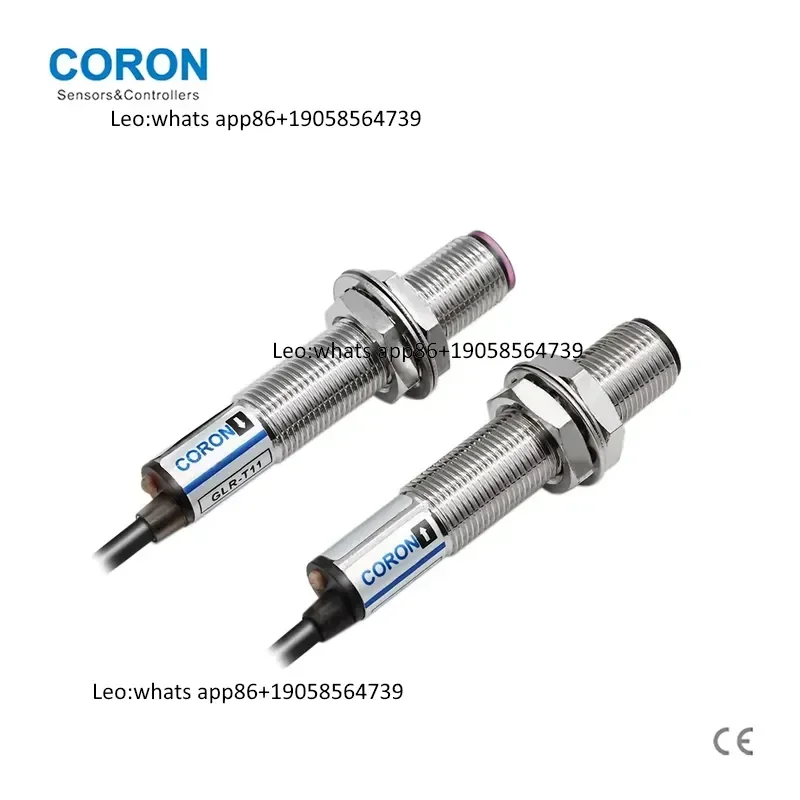 GLR-T11-P M12 Through-Beam Type Optical Sensor PNP Output Metal Thread Cylindrical Detection Sensing Range 0-10m