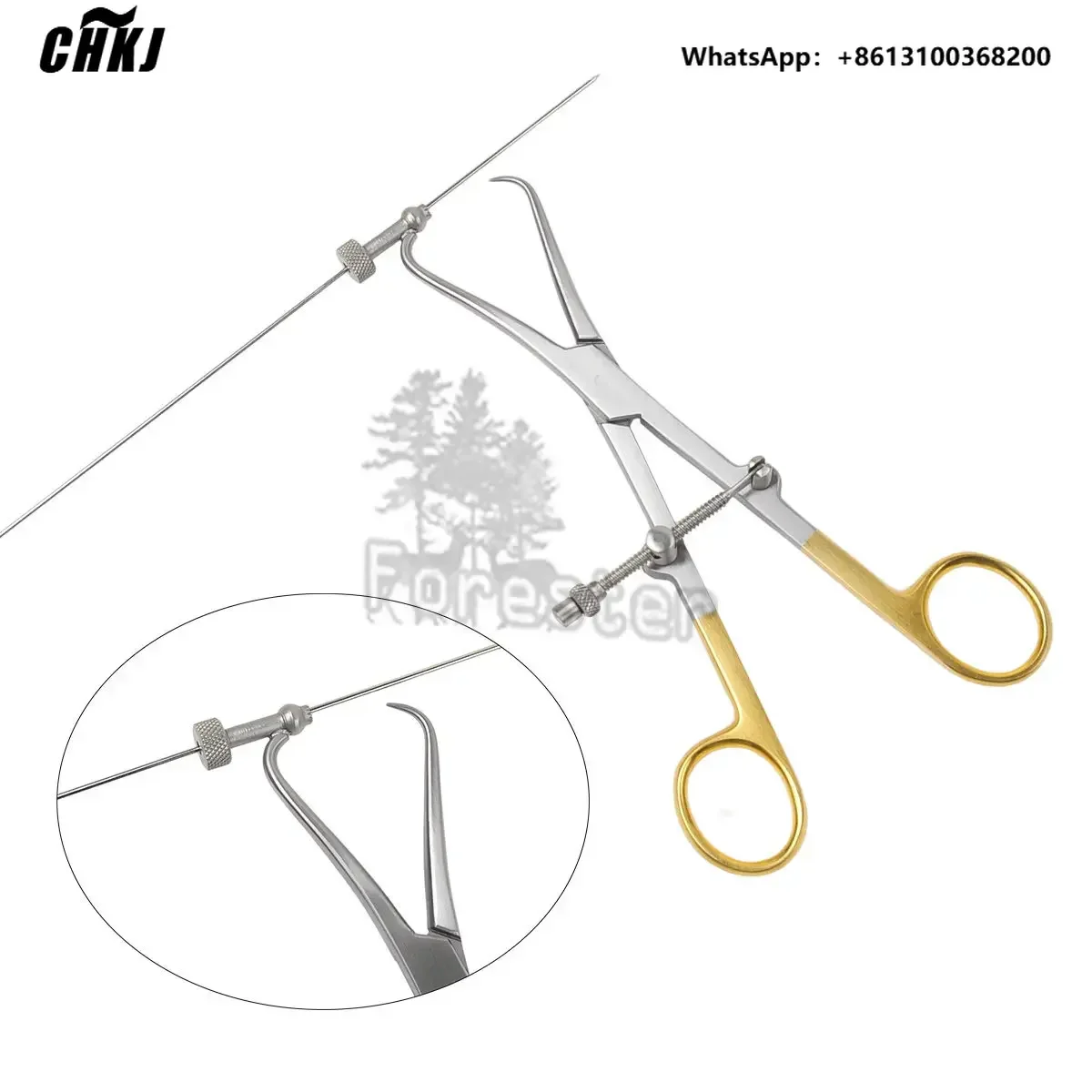 Plate Holding with Drill Guide Forceps 180mm/140mm Stainless Steel Veterinary Orthopedic Surgical Instruments