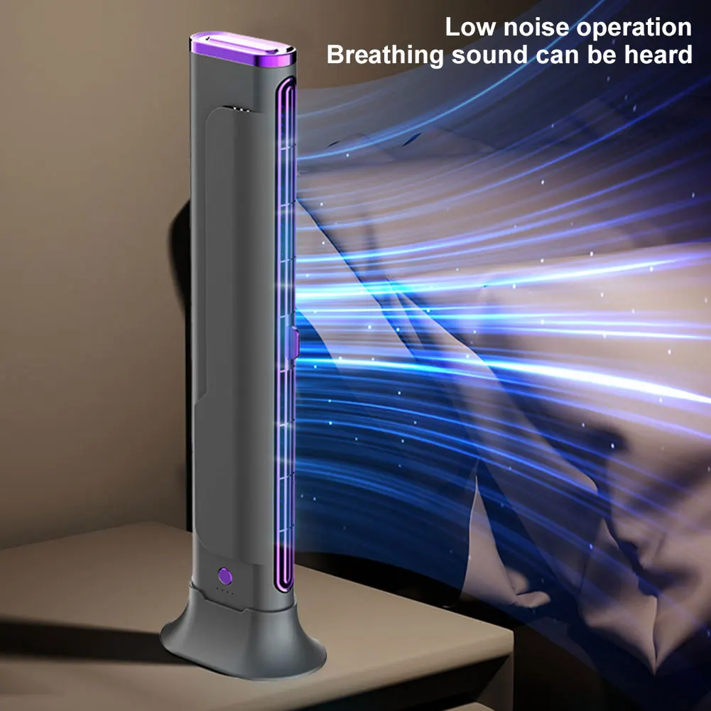Ventilatore da tavolo Prese d'aria regolabili Ventilatore senza lama Ventilatore salvaspazio per camera da letto Home Office Room