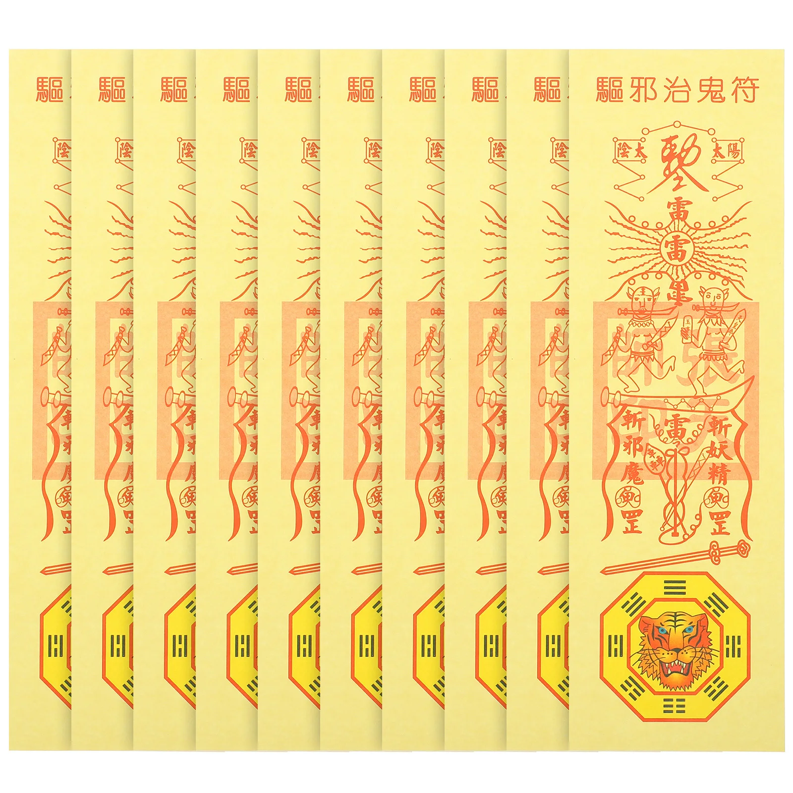 

Chinese Fulu Prop Party Tricky Prop Novelty Taoist Priest Paper Prank Halloween Party Supplies Zombie Costume Accessory