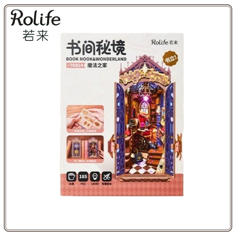 جديد Rolife ماجيك كتاب المنزل لتقوم بها بنفسك منزل اليدوية مصغرة تجميع خشبي نموذج اللبنات هدية مفاجأة هدية عيد ميلاد