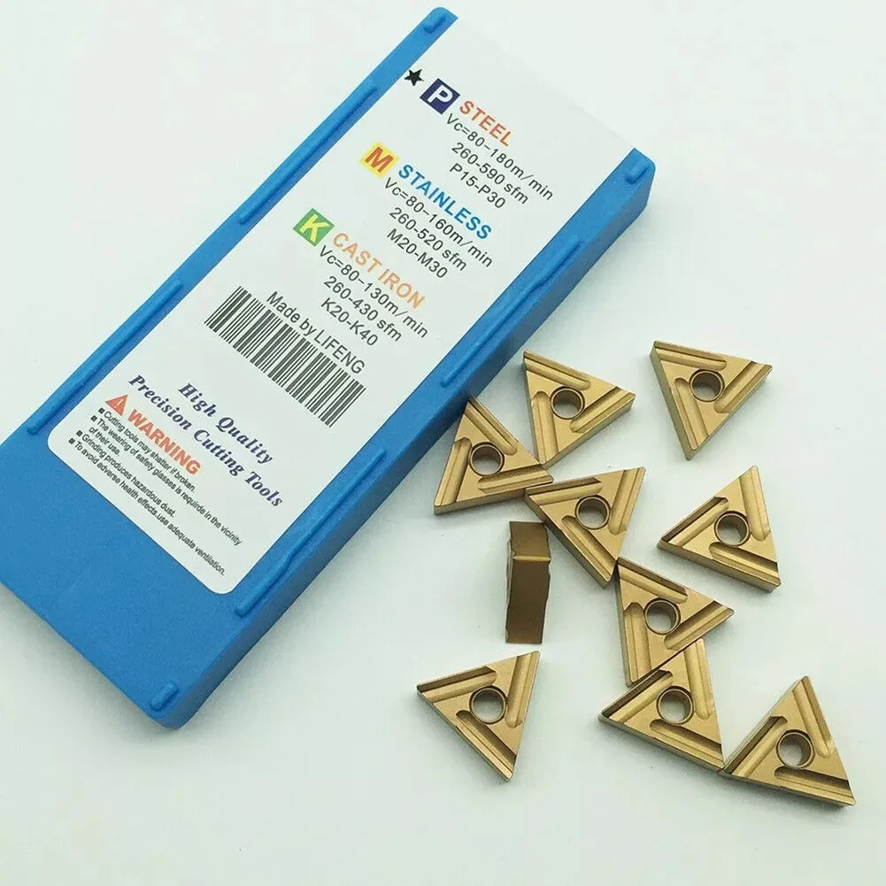 10 insertos de torneado de carburo TNMG160404 TNMG331 para torno CNC también efectivos para procesamiento de alta carga de acero y hierro fundido