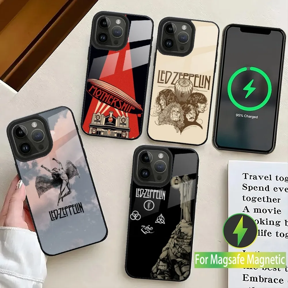 band L-Led Rock Z-ZeppelinS Phone Case For iPhone 16,15,14,13,12,11,Plus,Pro,Max Mini Magsafe Magnetic Wireless Charging