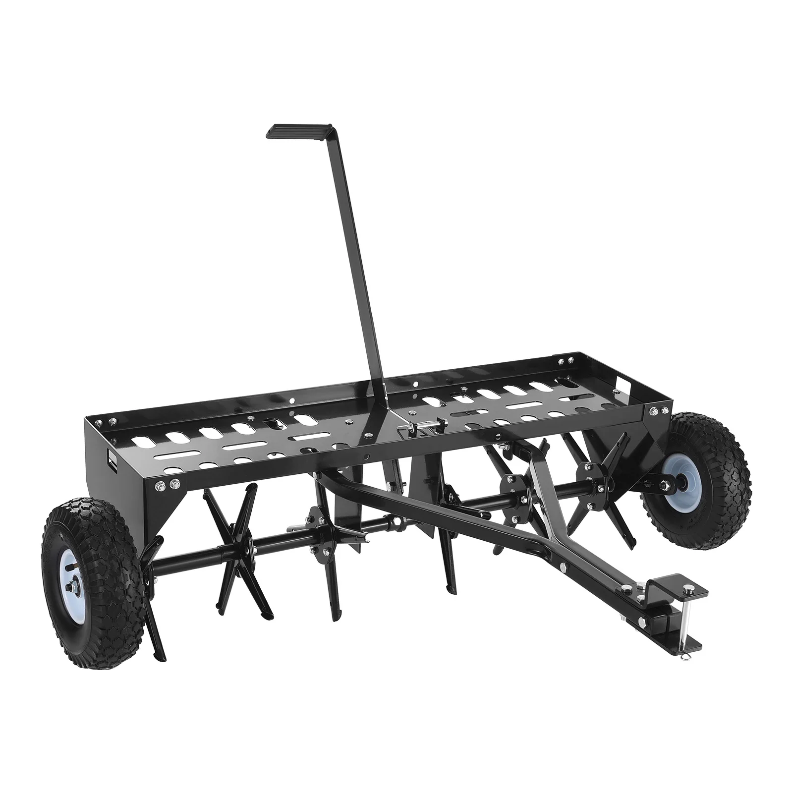 VEVOR 120/150 lbs Tow Behind Plug Aerator Lawn Core Aerator Tool Universal Hitch Rust-Resistant Pull Behind Spike Aerators