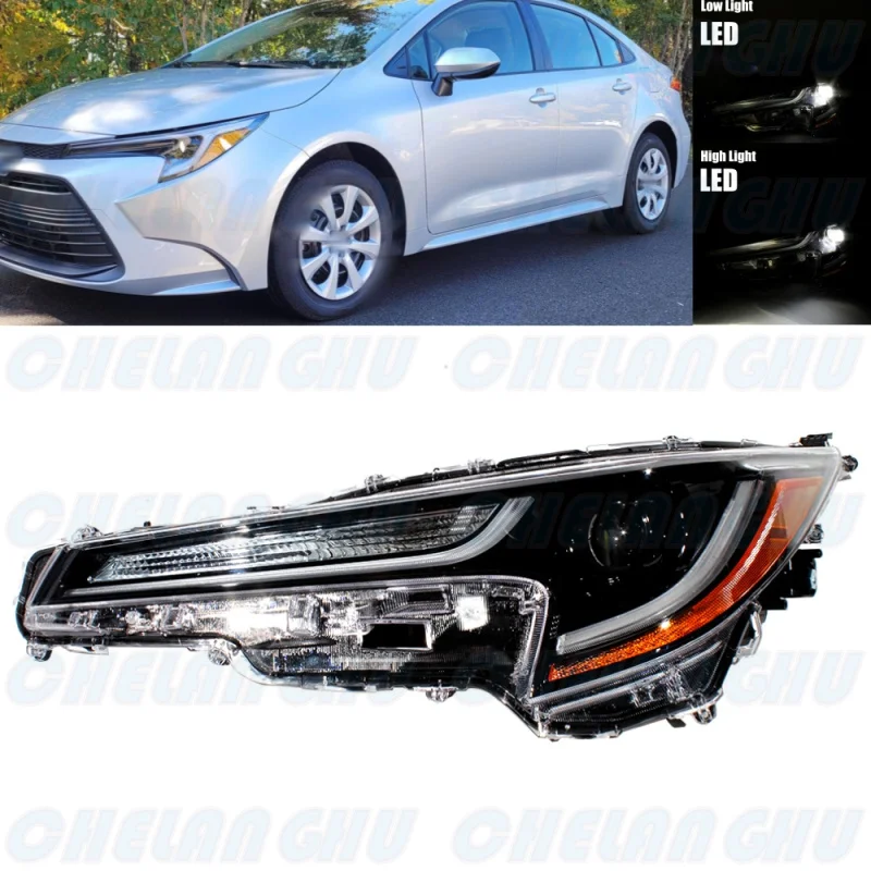 

LED HeadLight For Toyota Corolla 2023 2024 Left Side Front HeadLamp With LED Bulbs car accessories 81150-12N20