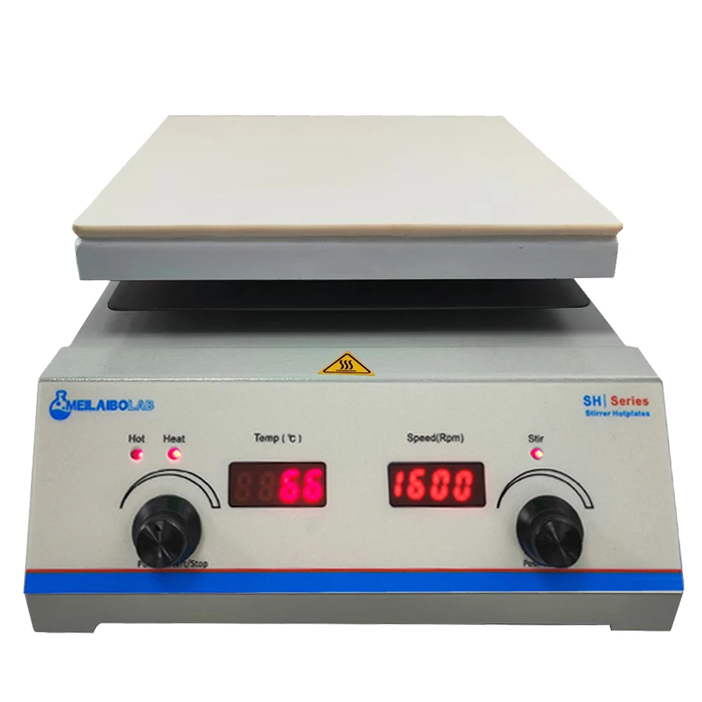 Hot Plate Magnetic Stirring Mixer Heat Laboratory Instrument Ceramic Aluminum Plate LED Digital Display 10L 35-500 Centigrade