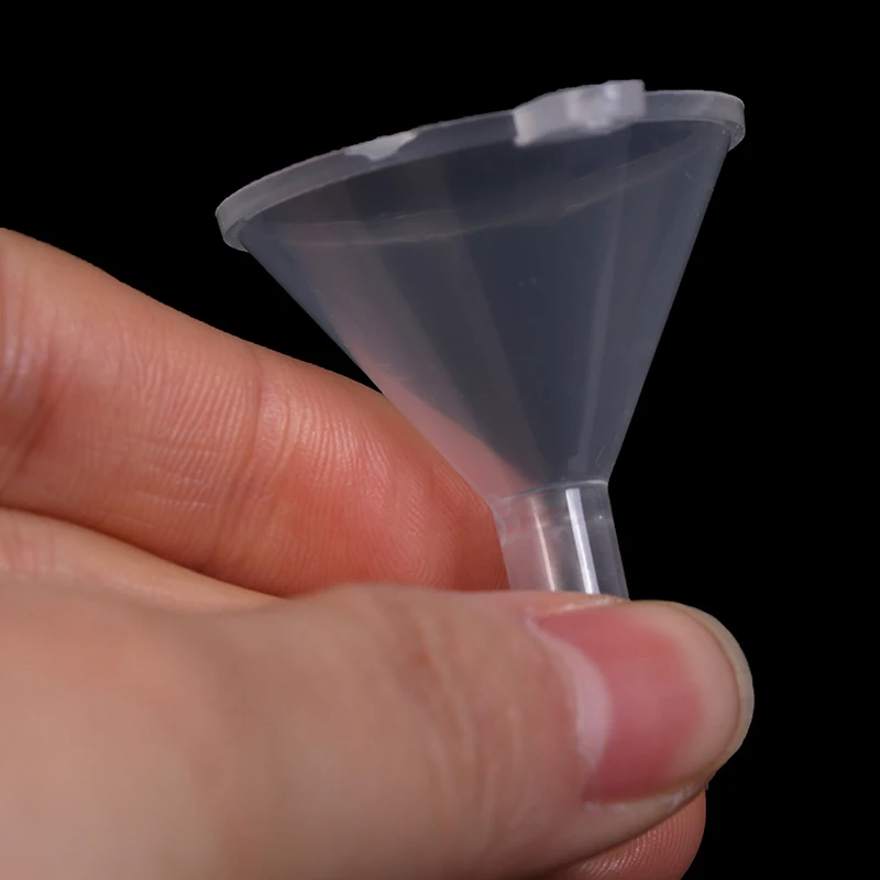 10Pcs transparent Mini Funnels Small Plastic Bottleneck Bottles Packing  tool