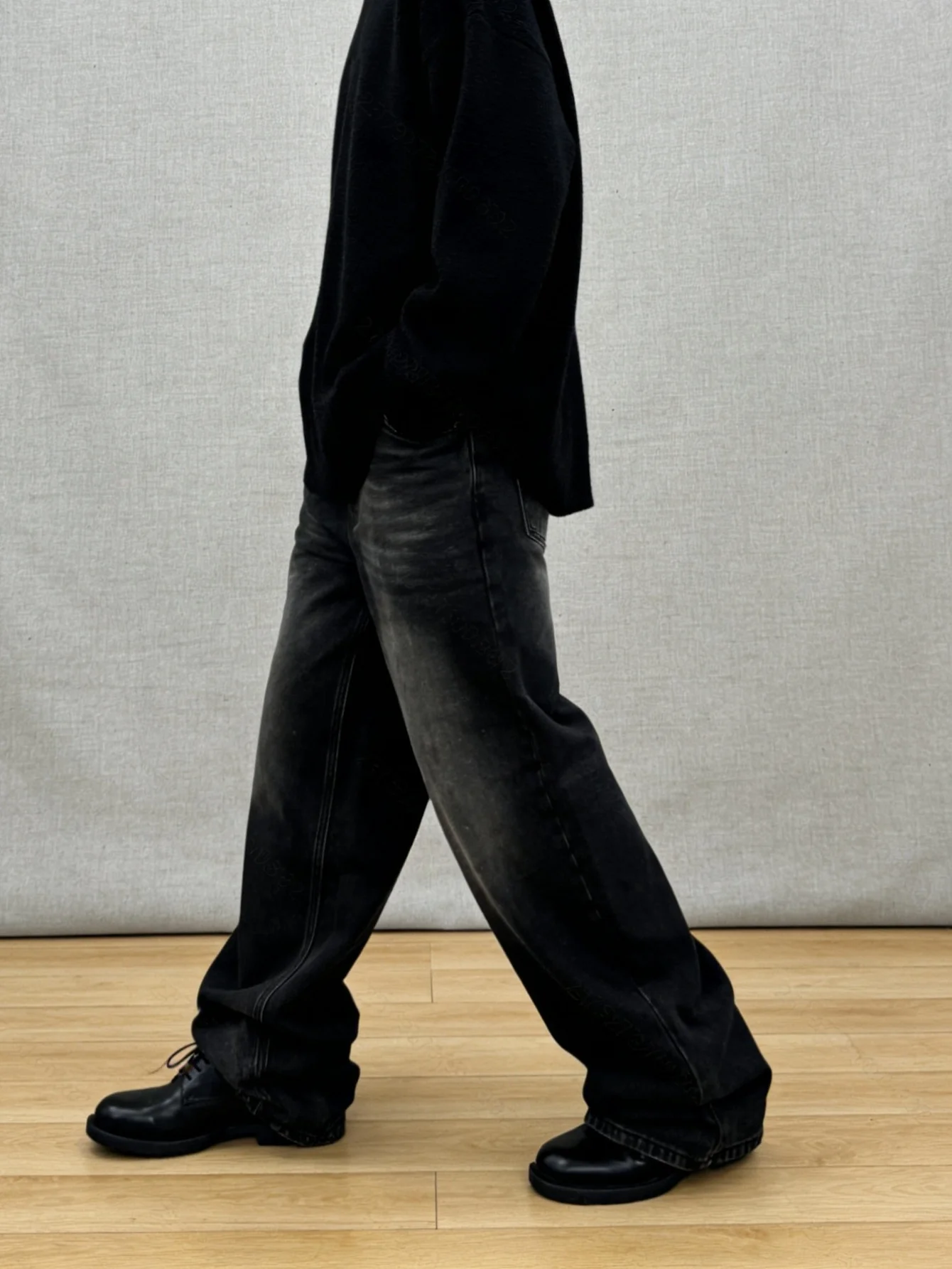 Jeans Holgados Negros de Moda para Hombre, Estilo Original Y2K Drip Streetwear, Sin Accesorios ni Cinturones Incluidos