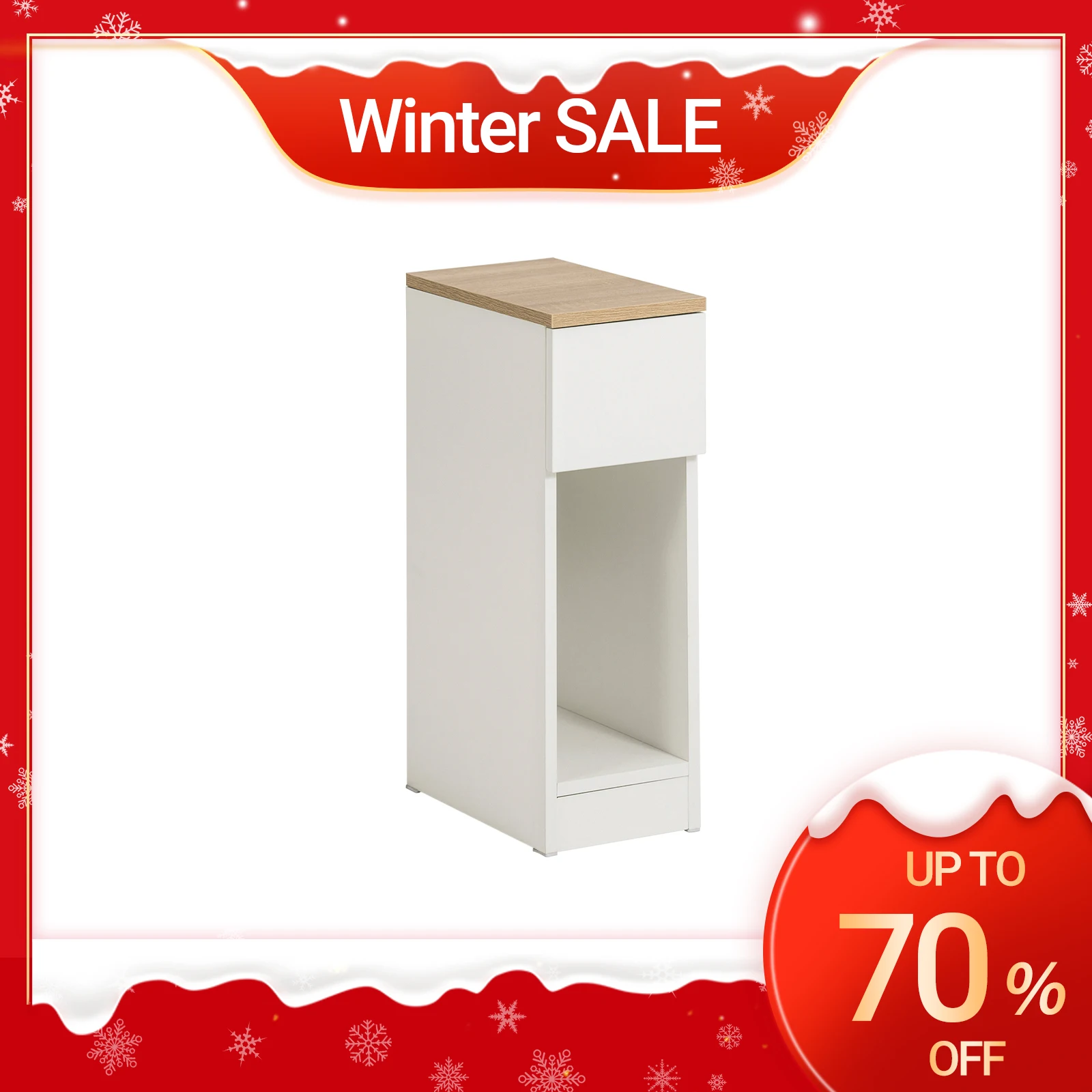 SoBuy FBT111 table de chevet avec tiroir pour boîte lit à ressorts canapé table table d'appoint table de téléphone étroite armoire de chevet